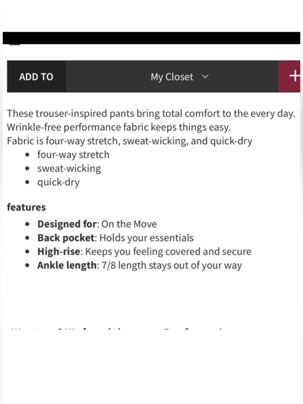 Lululemon Pull on Pants, Black | Size 6